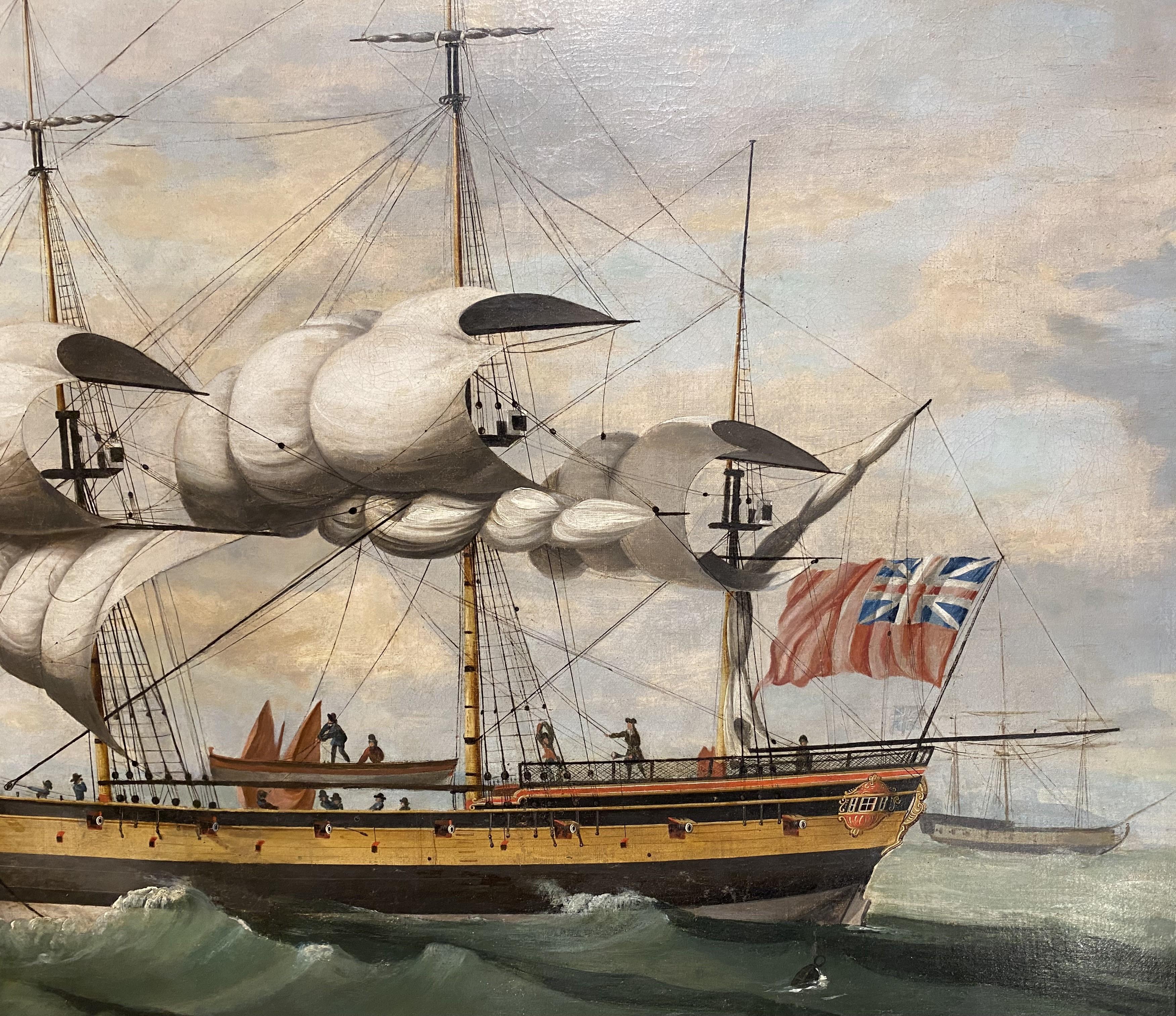 British East Indiaman Ship Returning from a Voyage to the East For Sale 1