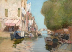 Antique Venice (Canal View Along the Fondamenta S. Giuseppe)