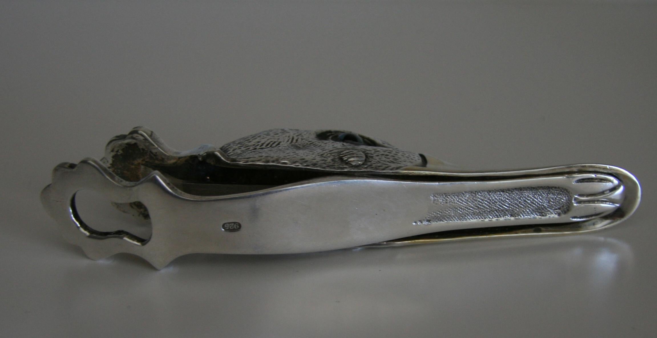 British English Sterling Silver Duck Head Paper Clip by Francis Howard, 20th Century For Sale