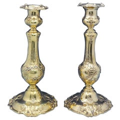 Francis I by Reed and Barton Sterling Silver Candlestick Pair Vermeil