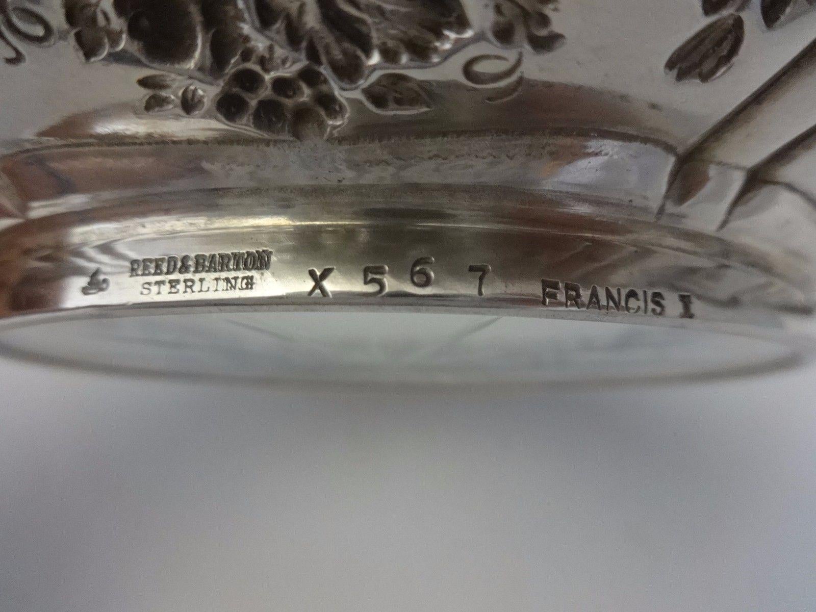 20th Century Francis I by Reed & Barton Old Sterling Silver Lemon Plate with Glass