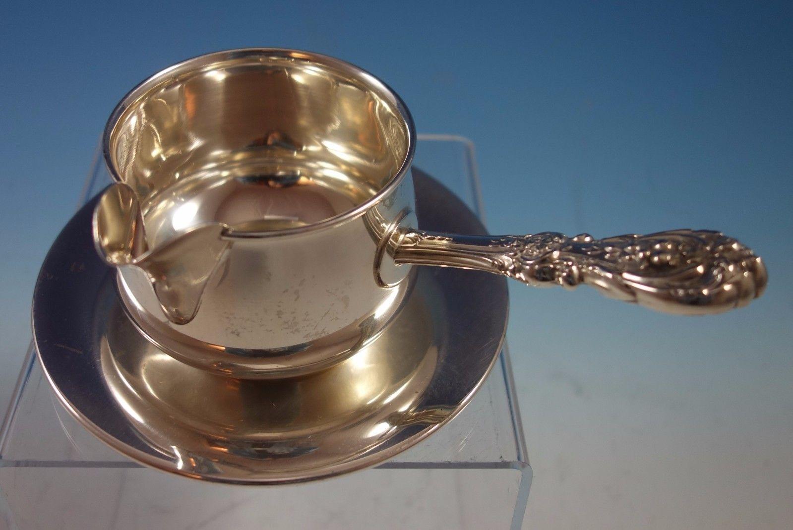 Francis I by Reed & Barton old mark sterling silver pipkin #569 and underplate. It' s rare to find an underplate. The total weight of the set is 4.6 ozt. The underplate measures 1/4