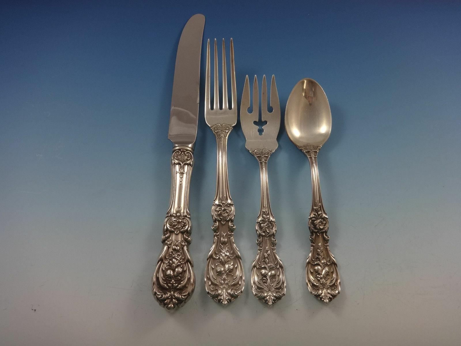 Francis I by Reed & Barton Sterling Silver Flatware Set 12 Old Mark 85 Pieces In Excellent Condition In Big Bend, WI