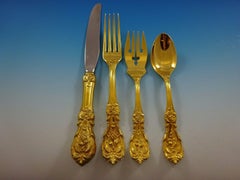 Francis I Gold by Reed and Barton Sterling Silver Flatware Service Set 76 Pcs