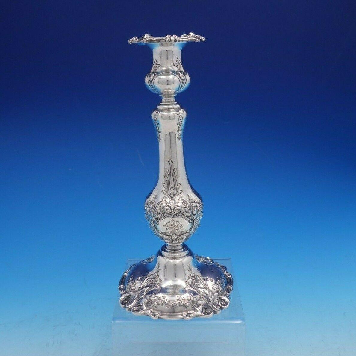 Paire de bougeoirs en argent sterling lesté Francis I Old par Reed & Barton Excellent état à Big Bend, WI