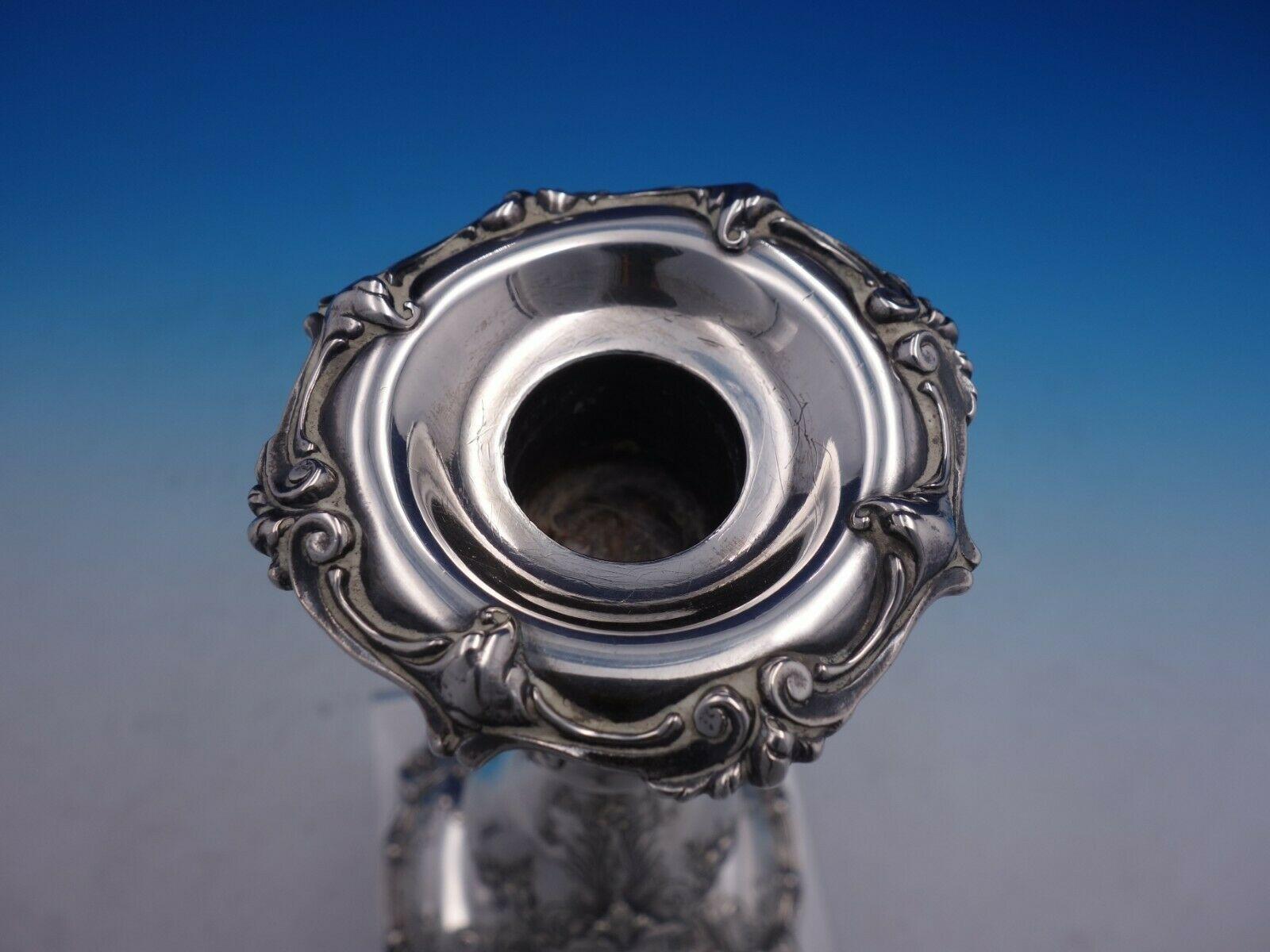 Paire de bougeoirs en argent sterling lesté Francis I Old par Reed & Barton 1