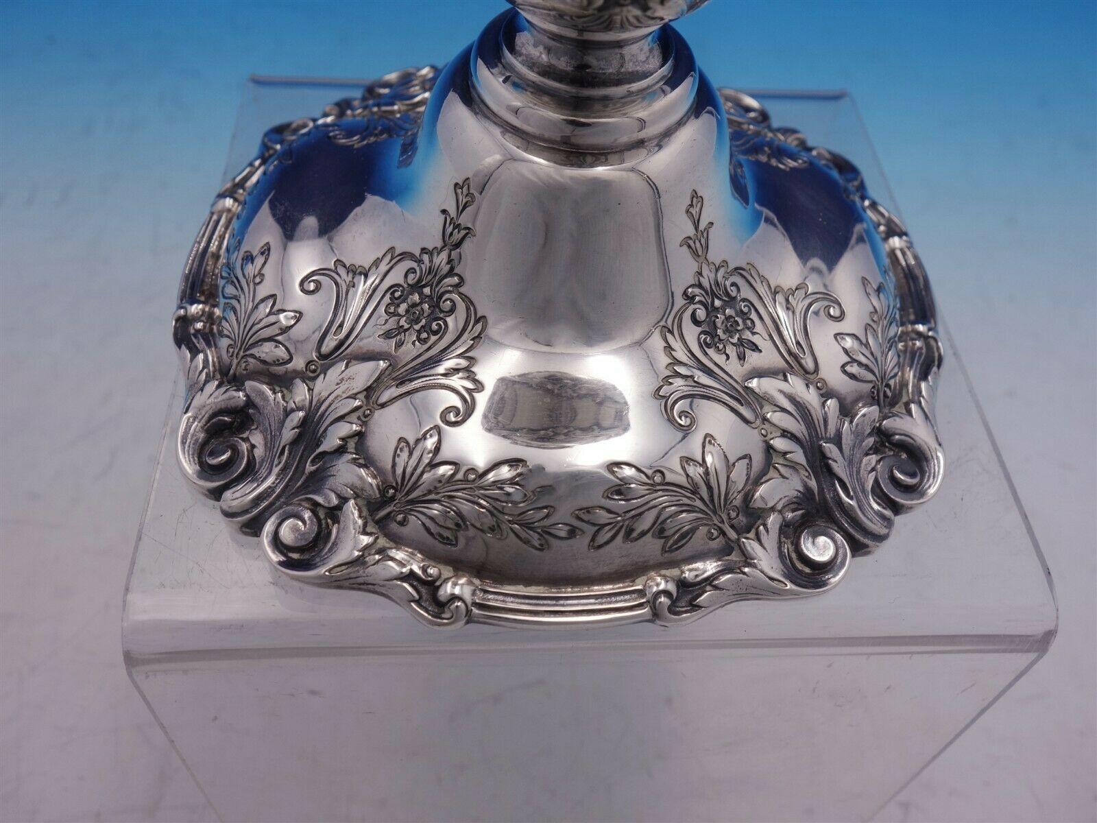 Paire de bougeoirs en argent sterling lesté Francis I Old par Reed & Barton 2