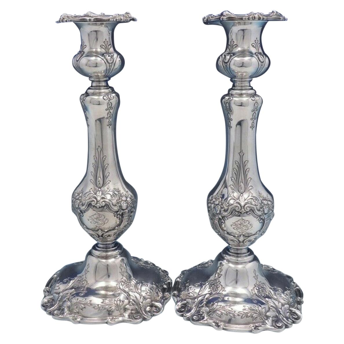 Francis I Old by Reed & Barton Weighted Sterling Silver Candlestick Pair