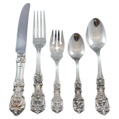 Antique Francis i Reed & Barton Old Sterling Silver Flatware Set Service 60 Pcs Dinner