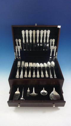 Francis I Reed & Barton Sterling Silver Flatware 8 Set 54 Pieces New Script Mks