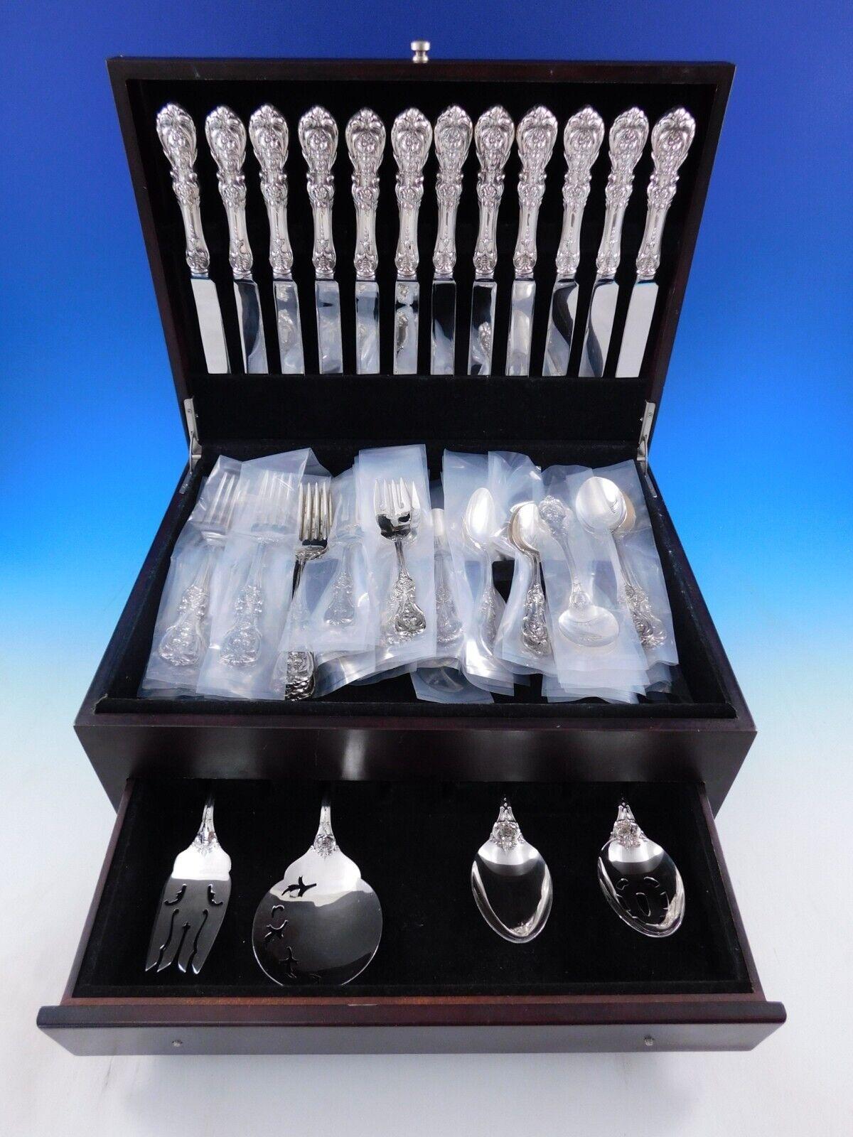 Francis I Reed & Barton Sterling Silver Flatware Set 12 Service 64 pcs Dinner 6