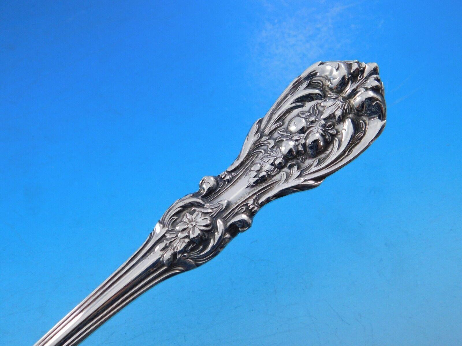 Often called America's most glorious sterling silver flatware pattern, Francis I is a true work of art. Each piece's central decoration represents a different cluster of fruit and flowers, giving your table a unique and classic presentation. This is