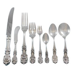 Francis I Reed & Barton Sterling Silver Flatware Set Service 101 Pcs Dinner
