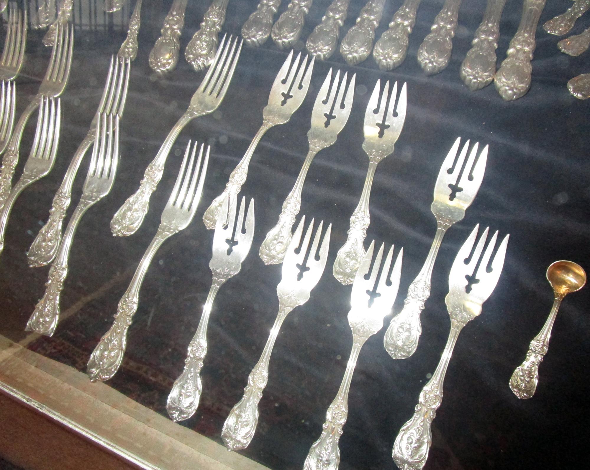 Francis 1st Sterling Silver Reed & Barton Flatware Service 52 Piece Set  1