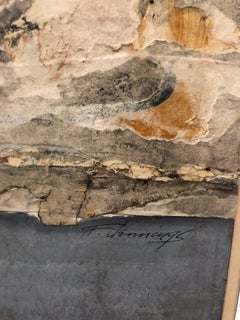 Abstract Expressionist 1960s Assemblage Collage Painting