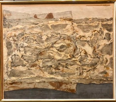 Abstract Expressionist 1960s Assemblage Collage Painting