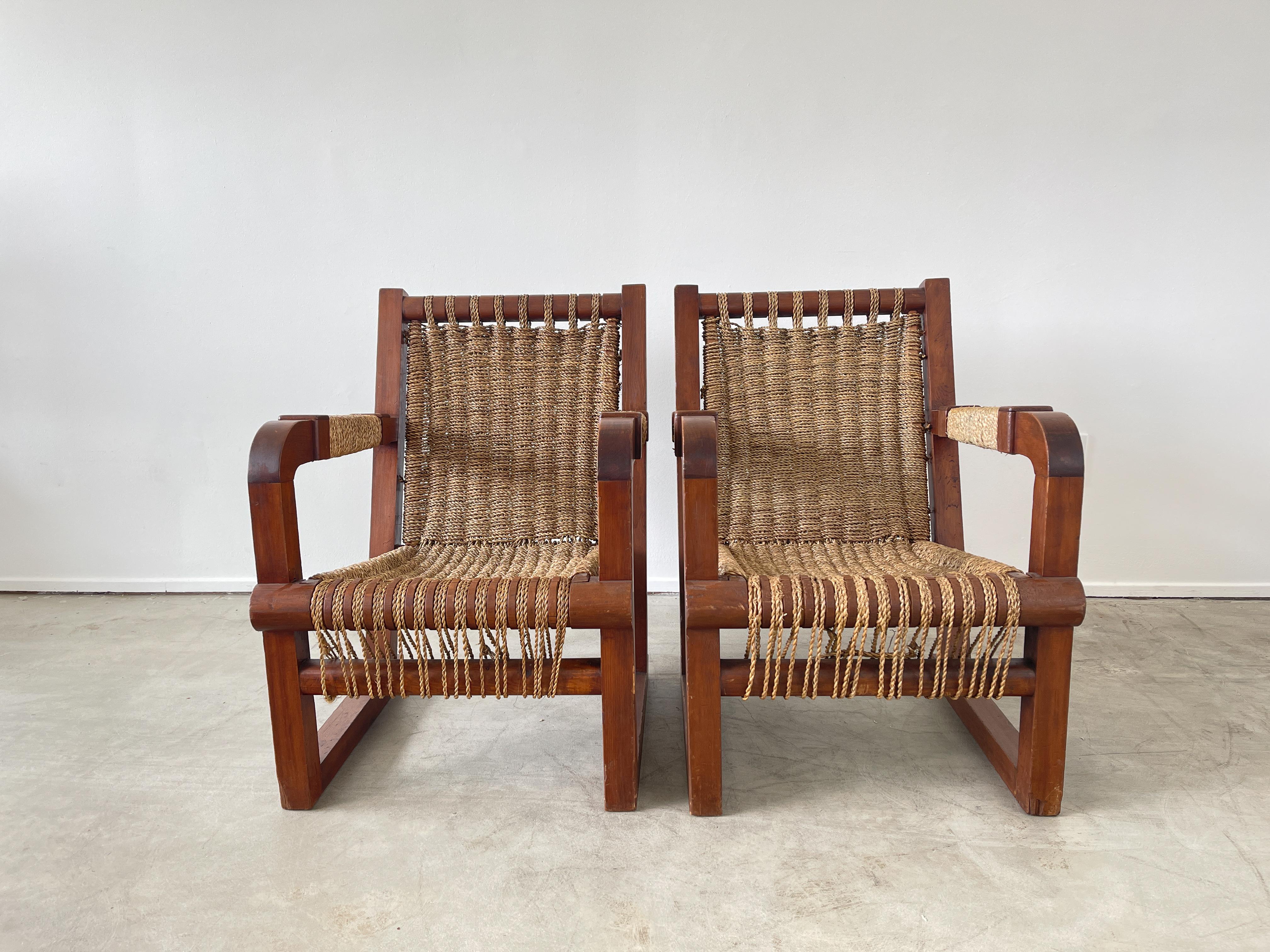 Francis Jourdain Attributed Chairs In Good Condition In Beverly Hills, CA