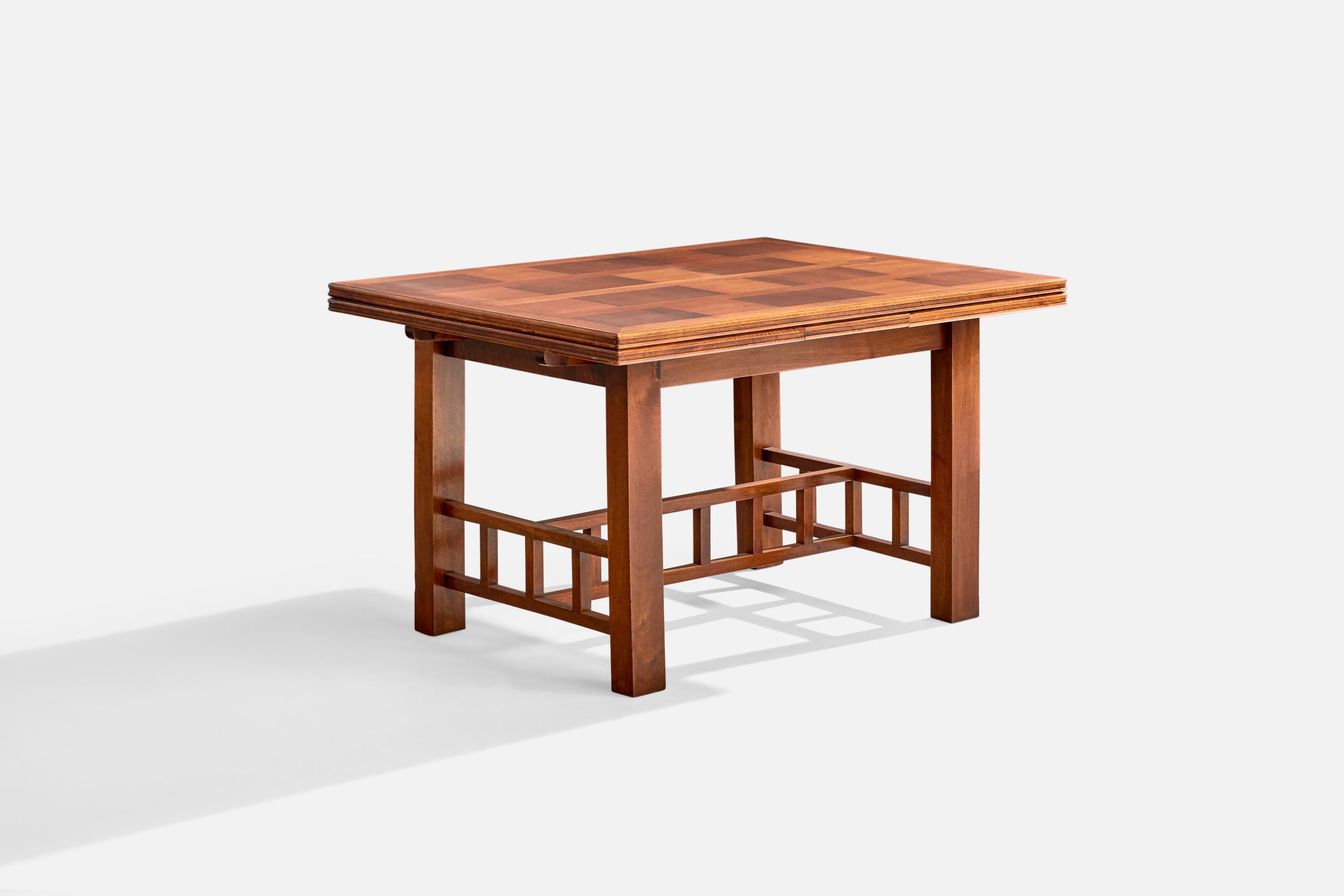 French Francis Jourdain Attribution, Dining Table, Mahogany, France, 1915 For Sale