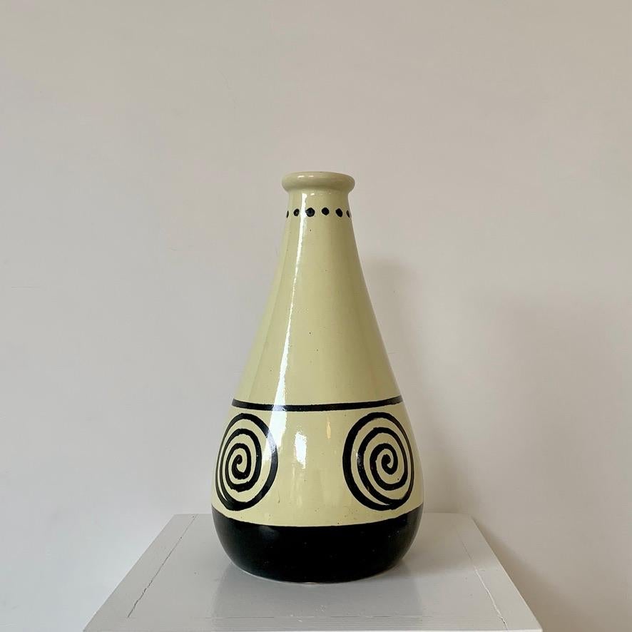 Francis Jourdain Monogrammed Ceramic Vase, circa 1920, France. For Sale 6