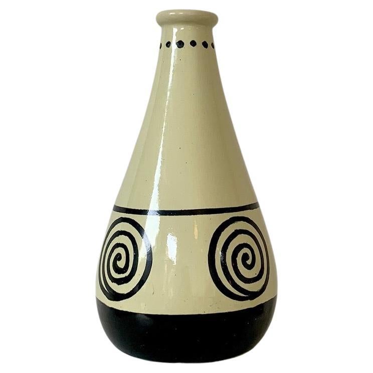 Francis Jourdain Monogrammed Ceramic Vase, circa 1920, France. For Sale