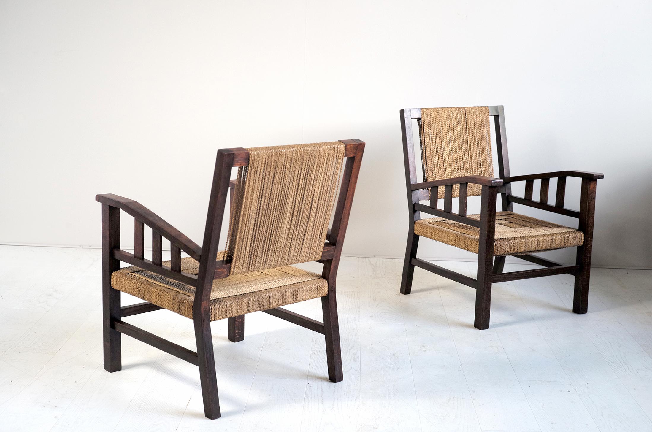 Francis Jourdain, Pair of Armchairs, France, 1930 In Good Condition In Catonvielle, FR