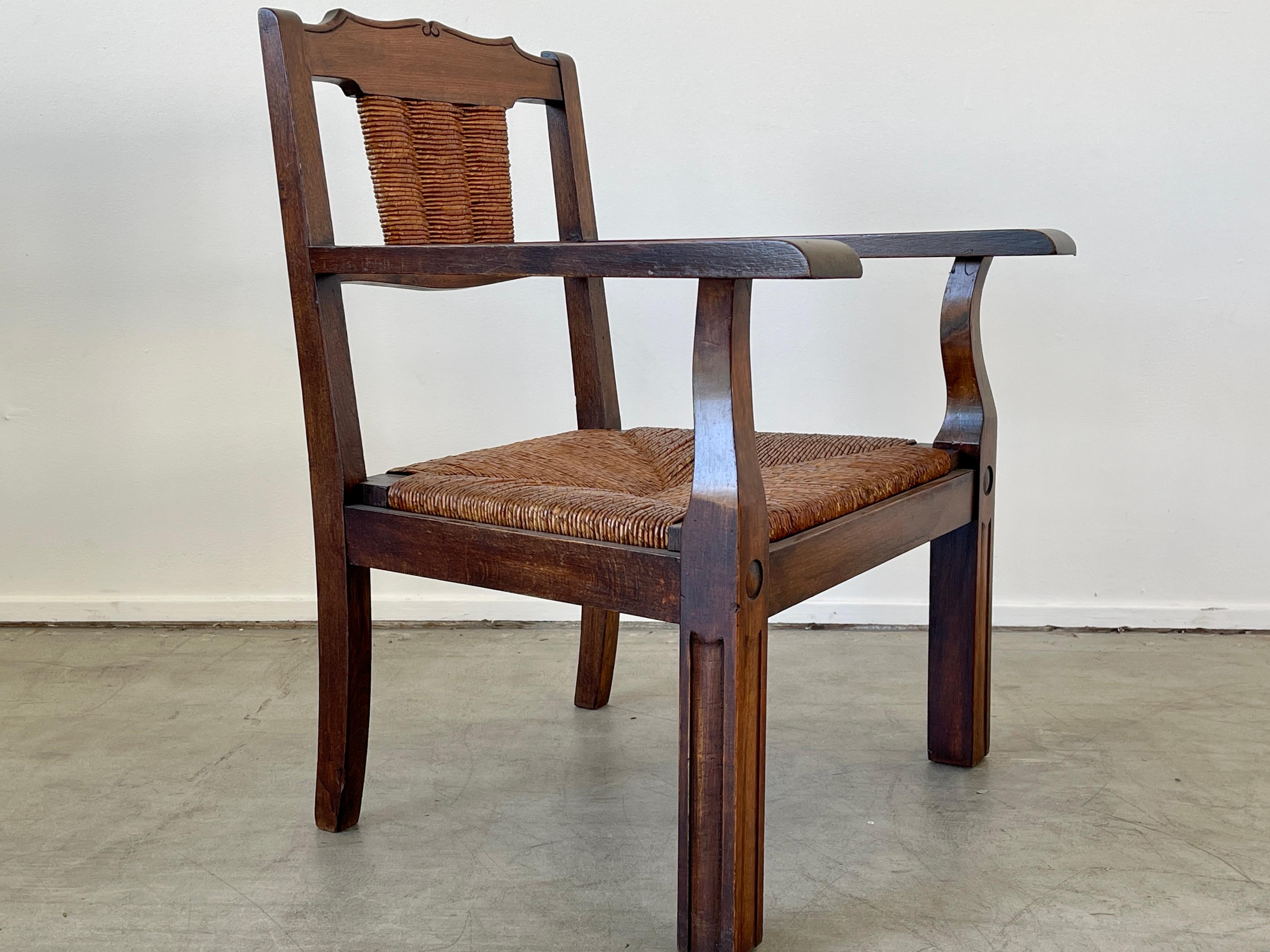 Oak Francis Jourdain Style Chairs