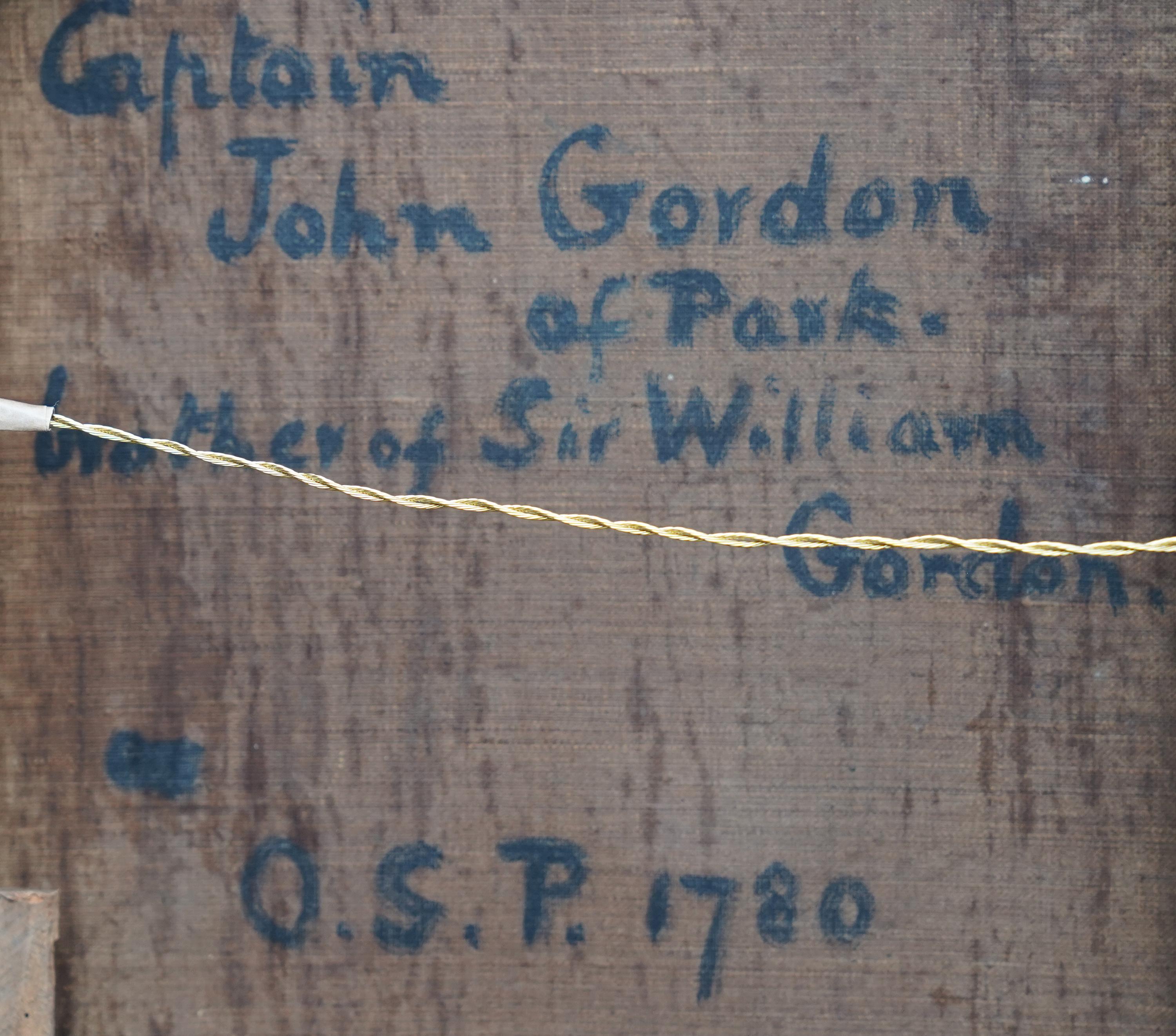 Porträt von Kapitän John Gordon von Park - Ölgemälde eines alten Meisters aus dem 18. Jahrhundert 4
