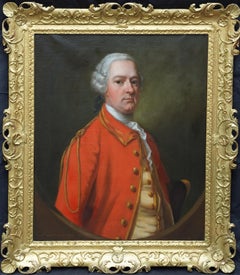 Portrait of Capt John Gordon of Park - British 18thC art Old Master oil painting