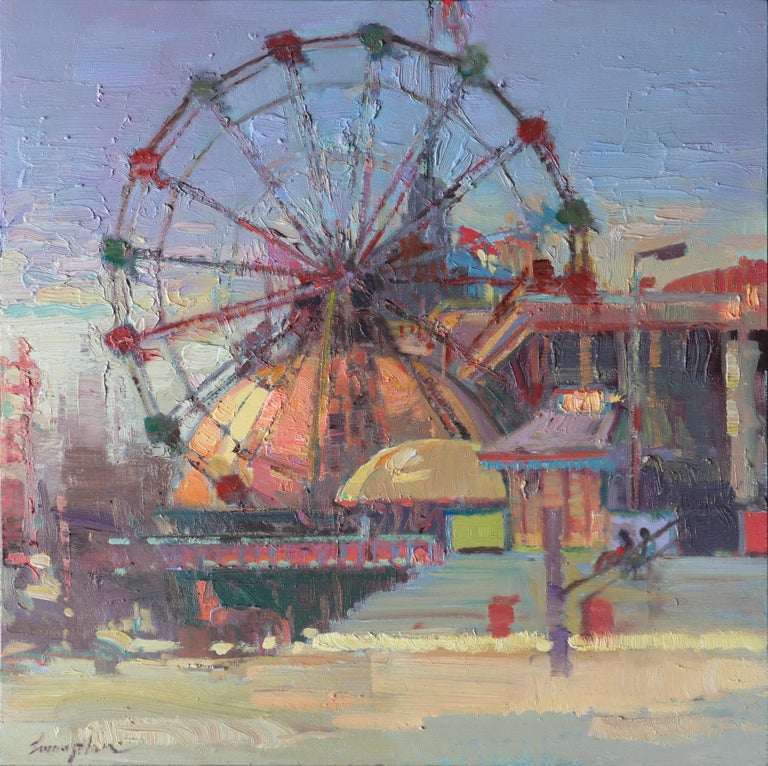 Francis Livingston Landscape Painting - "Beach Wheel"