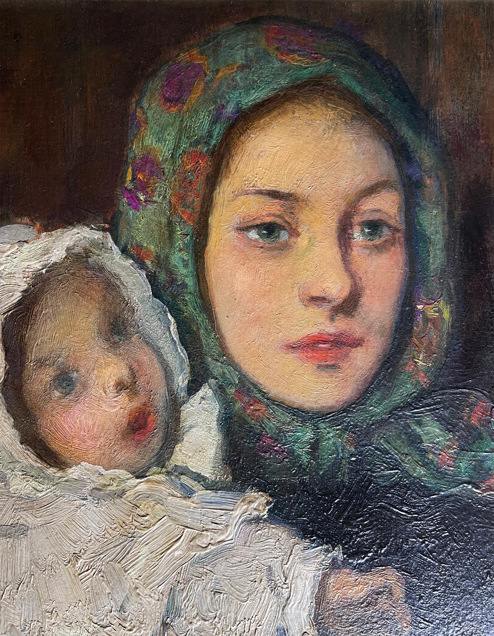 Questo caldo ritratto sembra essere stato dipinto da Corot.  Francis Luis Mora dipinge in questa tradizione. Si tratta di un piccolo dipinto che invita lo spettatore a guardare più da vicino.  L'artista dipinge con una profonda comprensione tecnica