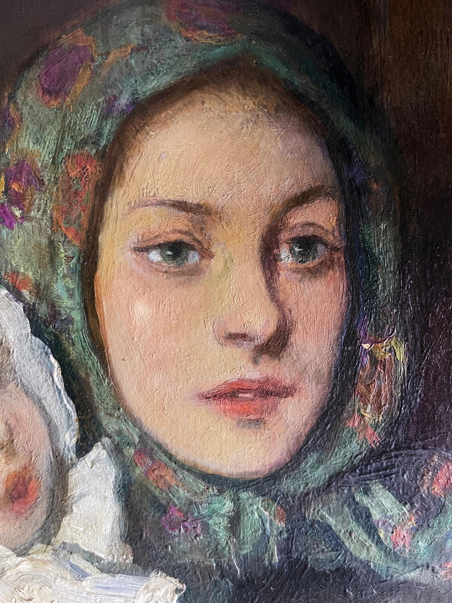 Madre e figlio - Ritratto classico in vendita 2