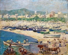 Playa con Llüats, Playa y Barcos