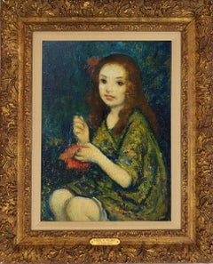 Vintage  Portait of a young girl 