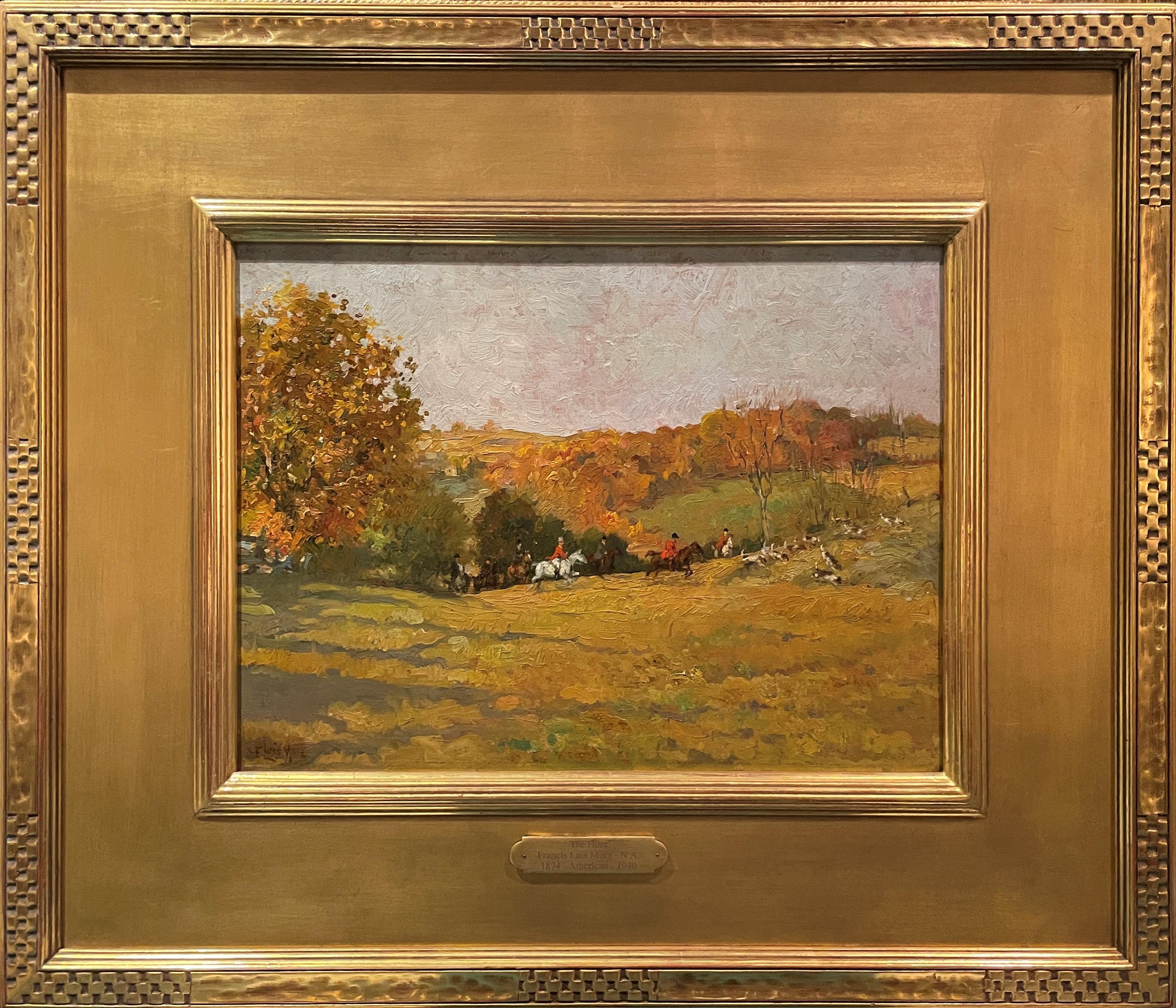 « La chasse », Francis Luis Mora, Art sportif, Paysage d'automne, Impressionnisme en vente 1