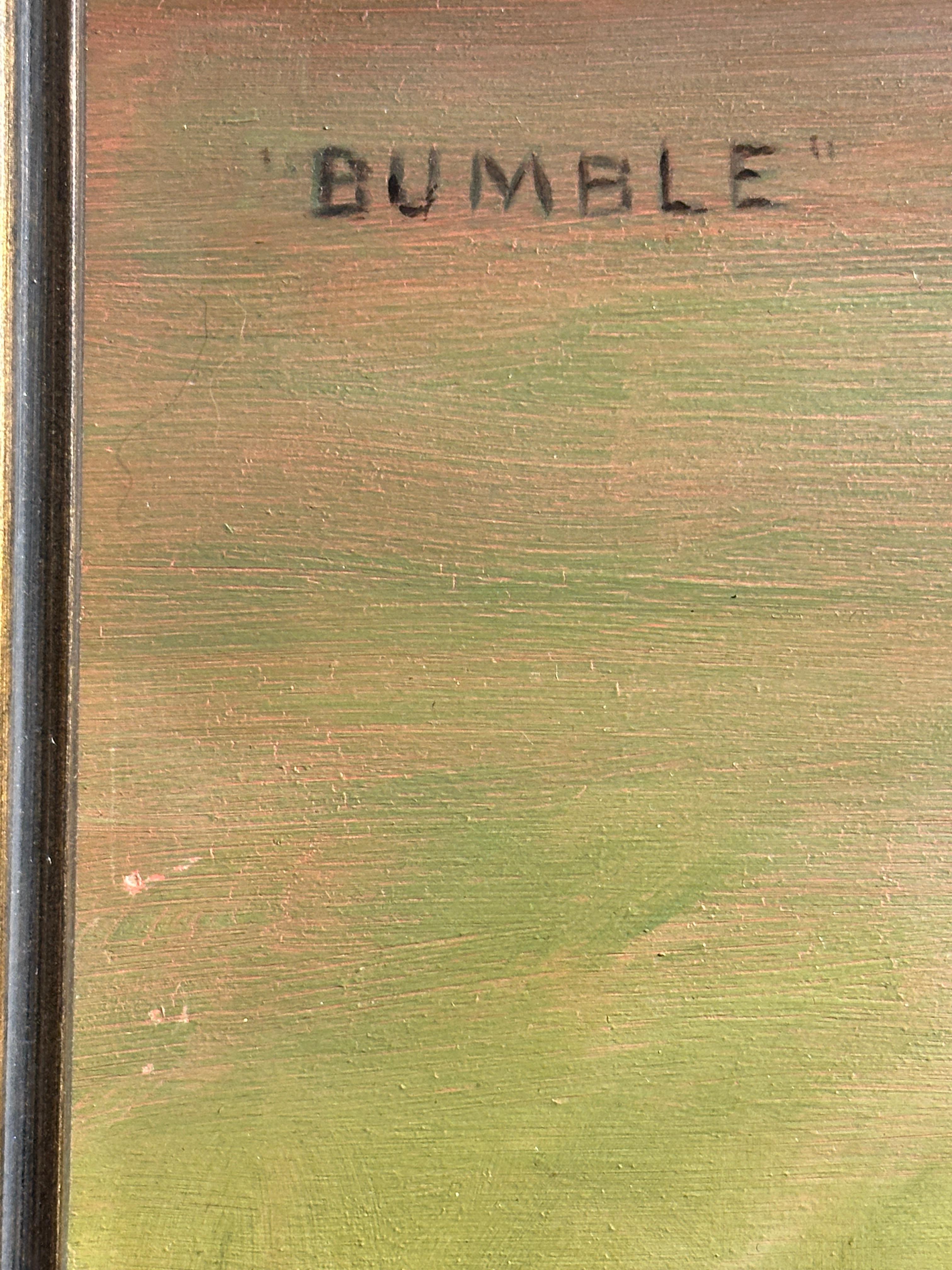 Francis Mabel Hollams (Regno Unito, 1877-1963)
Bumble, 1957
Olio su pannello di legno

Con la precisione e l'affetto che la contraddistinguono, Francis Mabel Hollams cattura lo spirito di un amato compagno in Bumble. Dipinto nel 1957, questo
