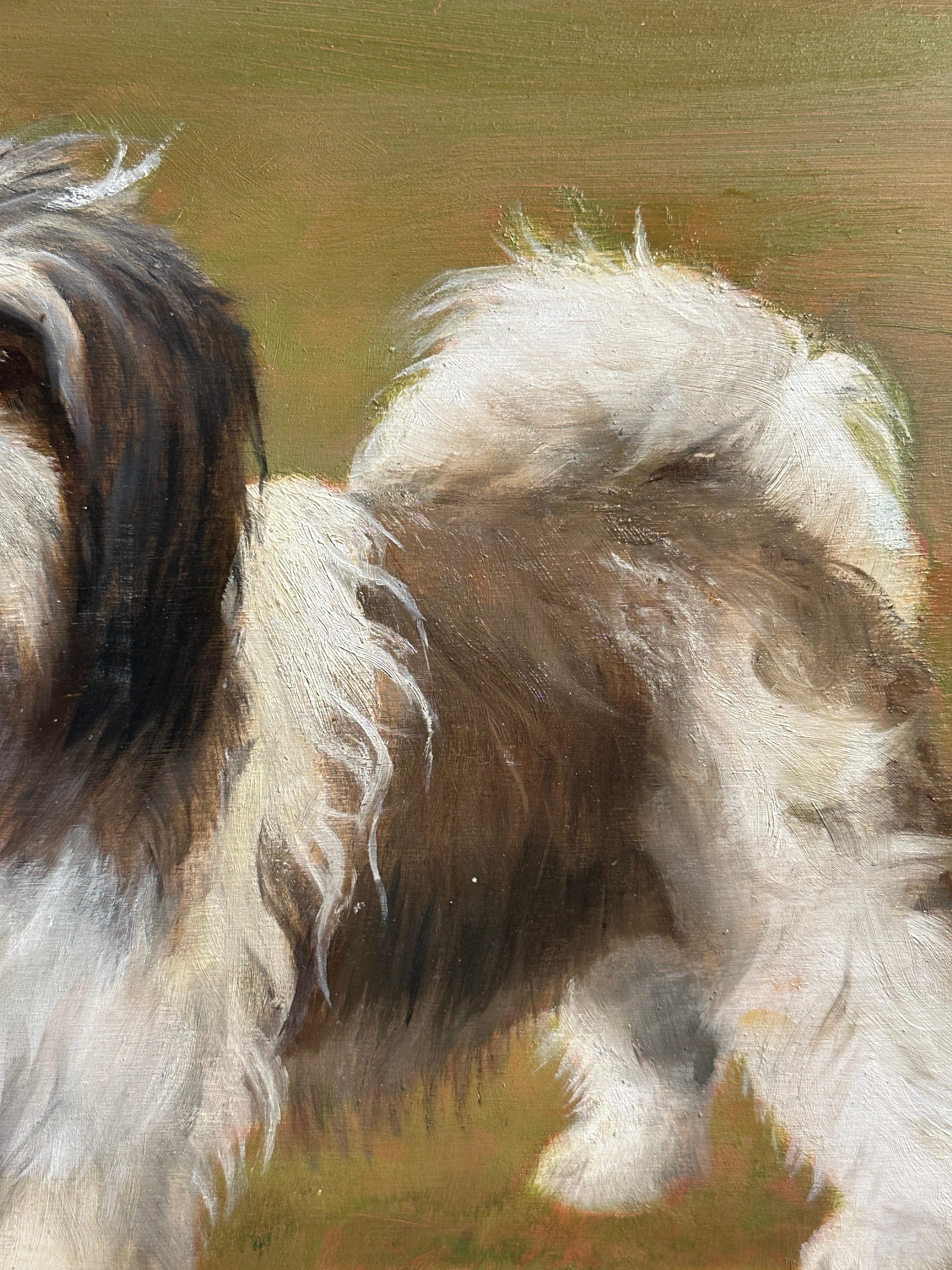 Ritratto di cane inglese del XX secolo di un cane pechinese di nome Bumble in vendita 3