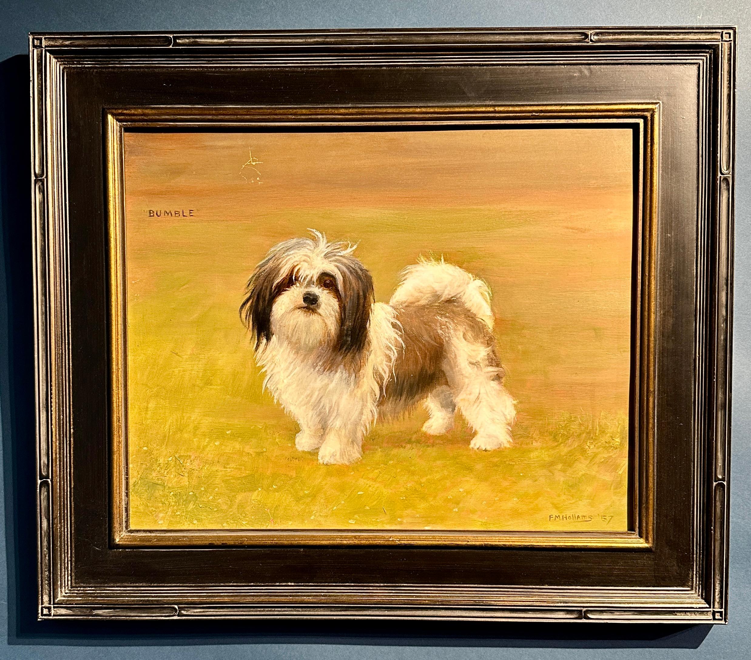 Ritratto di cane inglese del XX secolo di un cane pechinese di nome Bumble