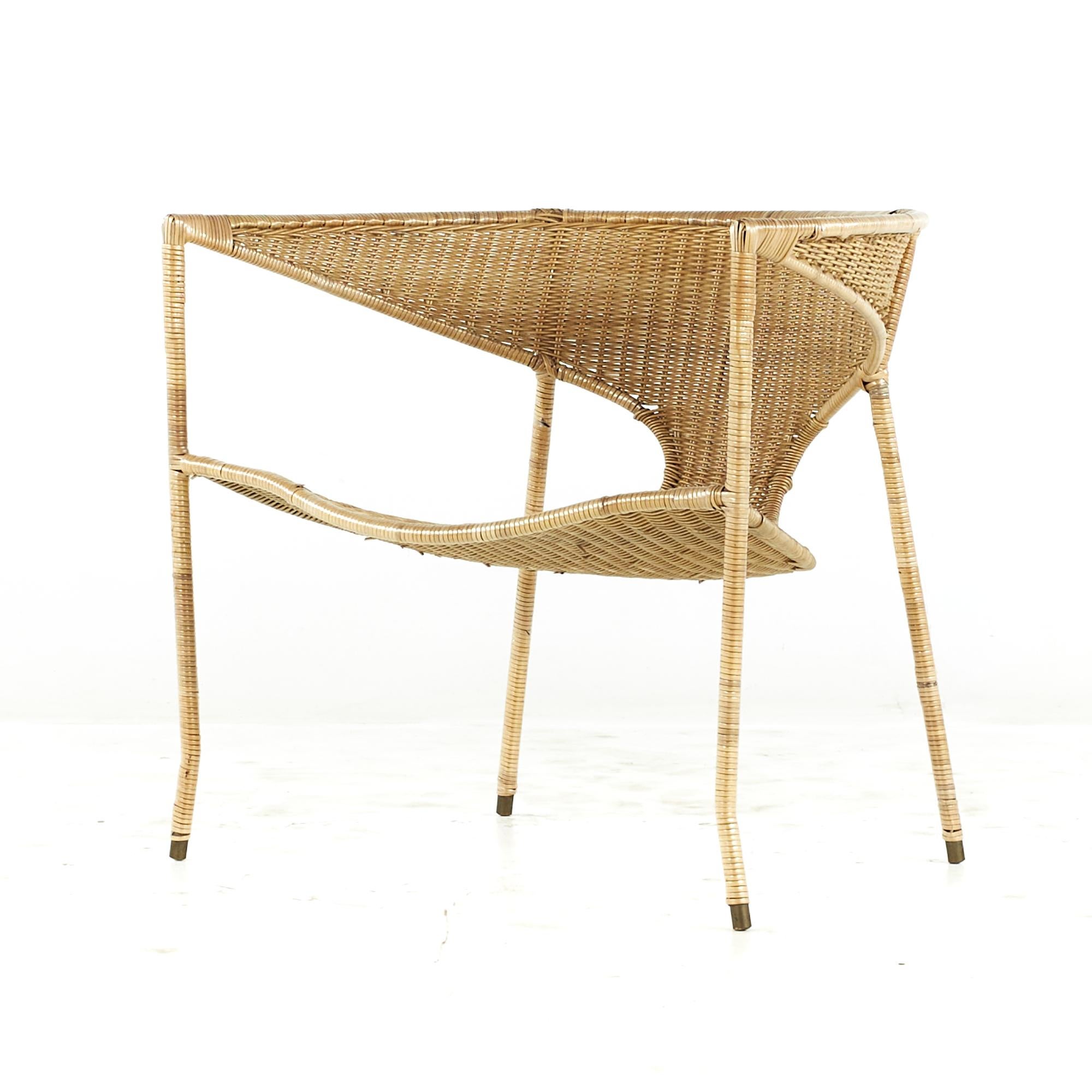 Mid-Century Modern Francis Mair Midcentury Wicker Chair For Sale