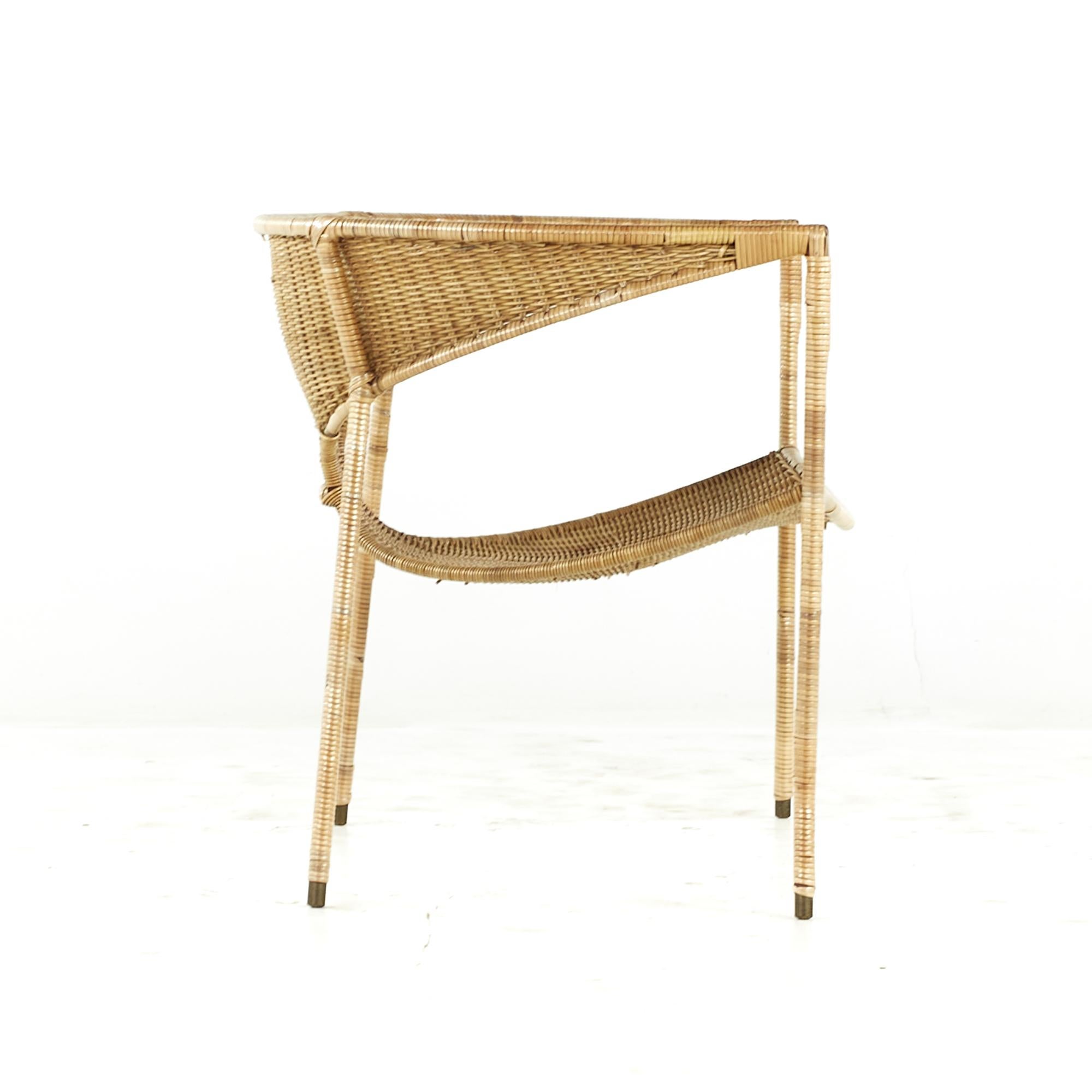 American Francis Mair Midcentury Wicker Chair For Sale