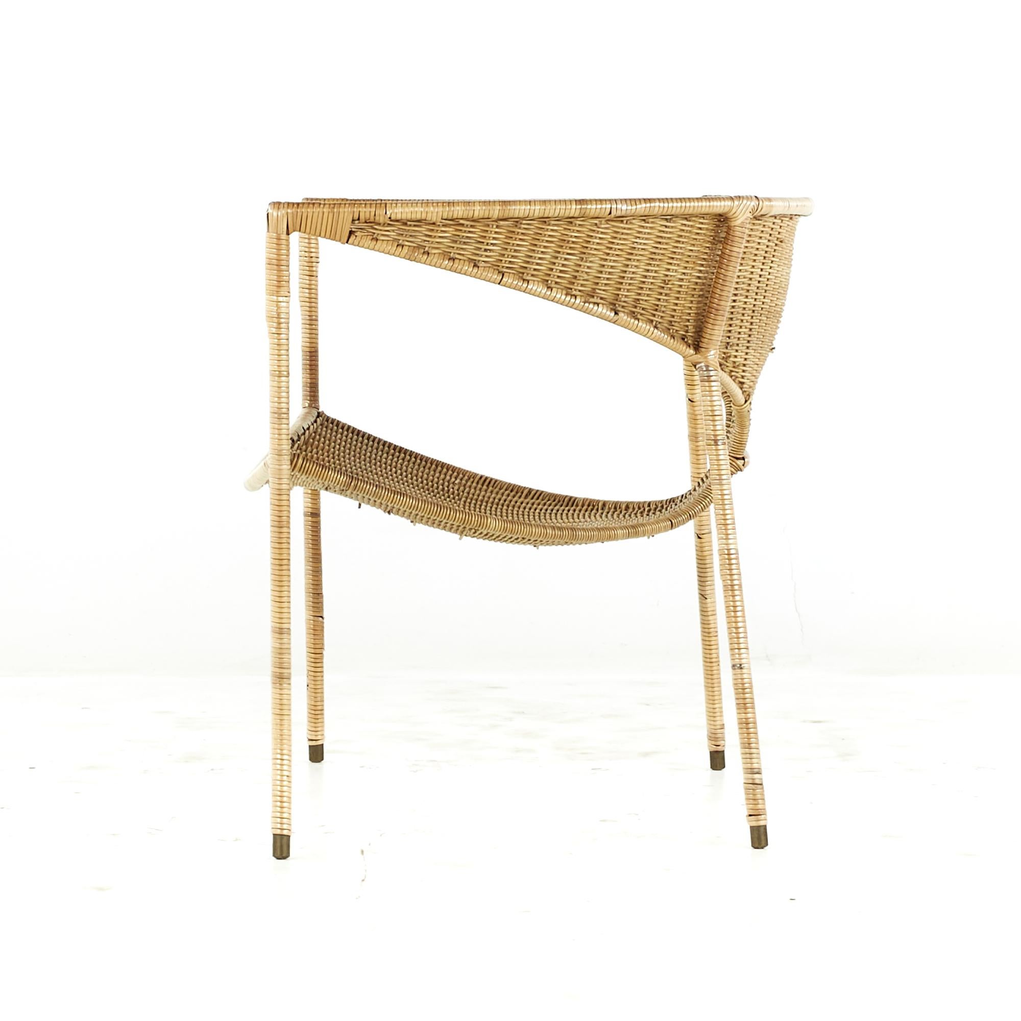Francis Mair Midcentury Wicker Chair In Good Condition For Sale In Countryside, IL