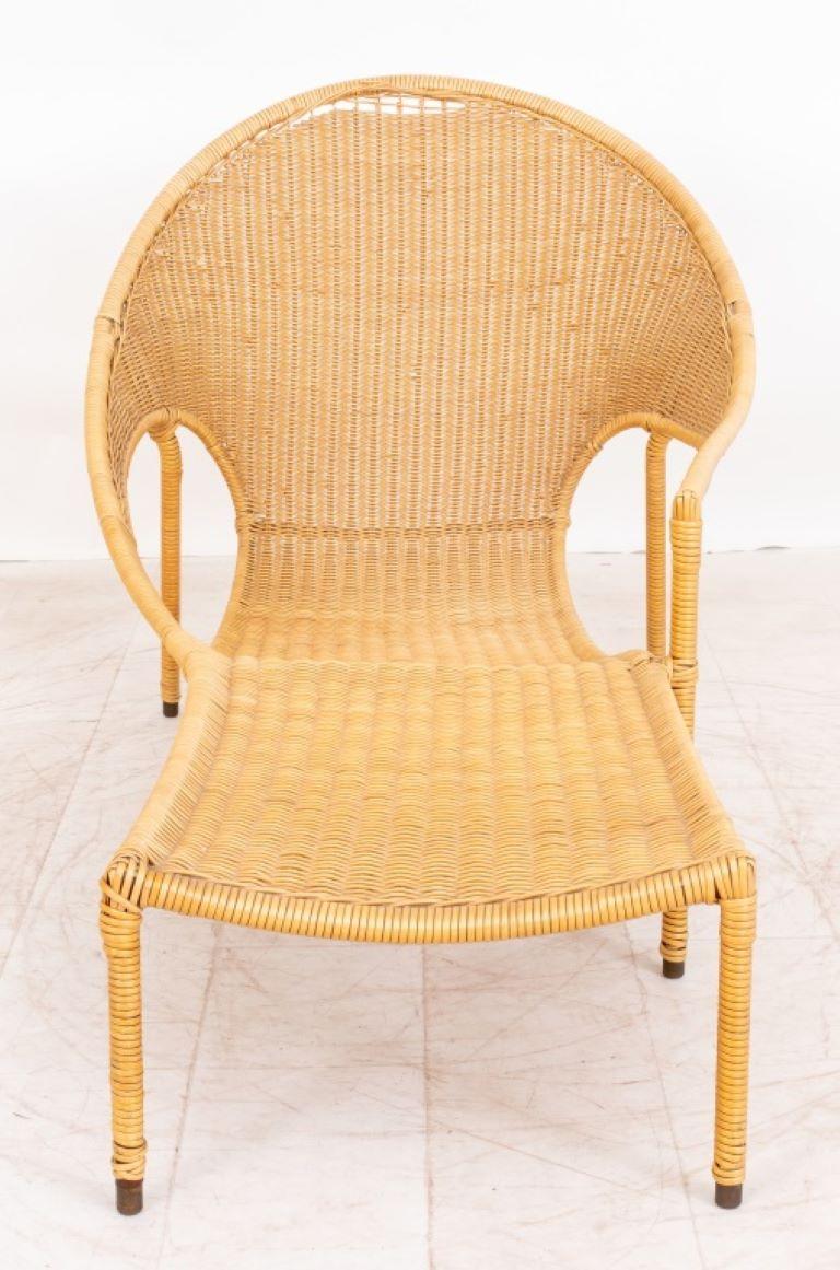 Francis Mair Wicker Chaise Longue For Sale 1