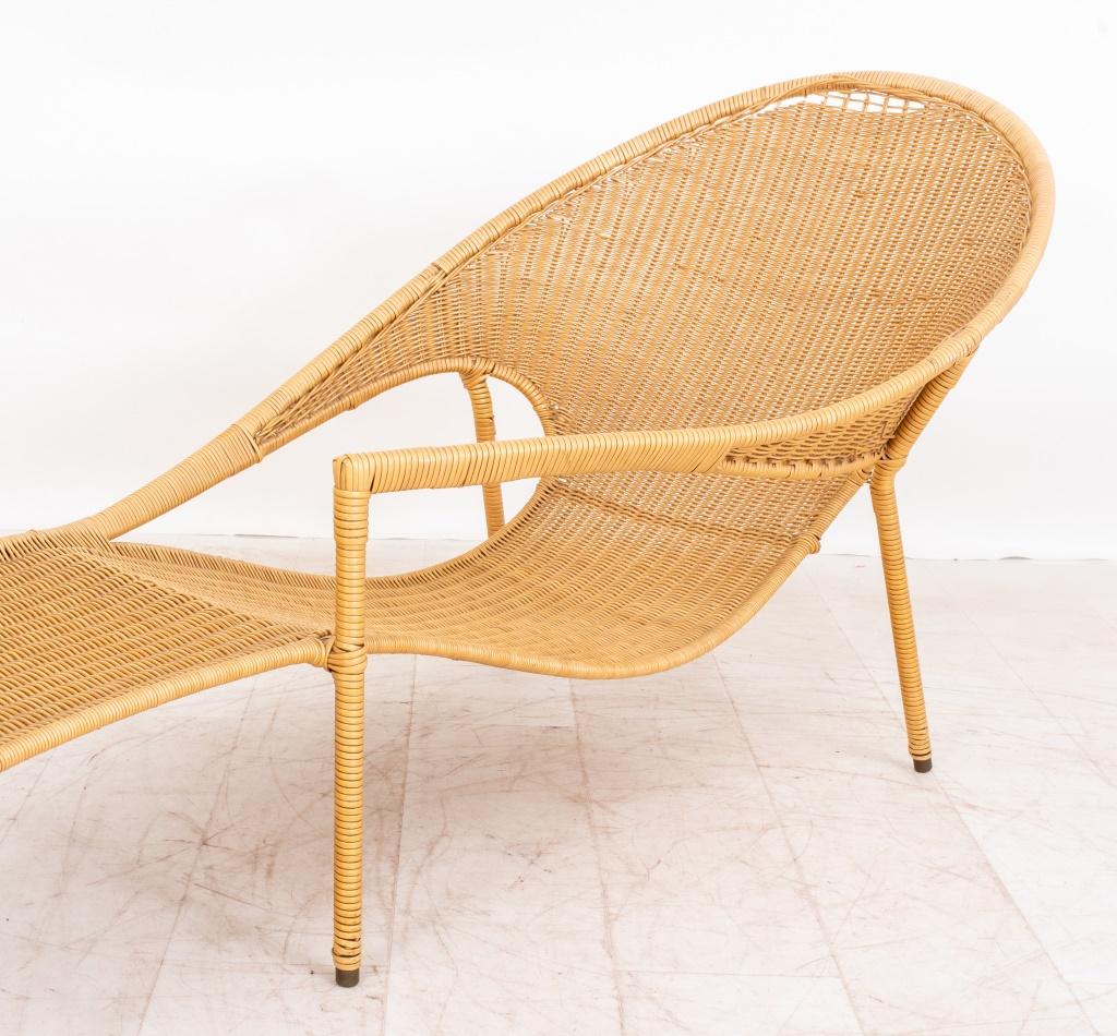 Francis Mair Wicker Chaise Longue For Sale 2