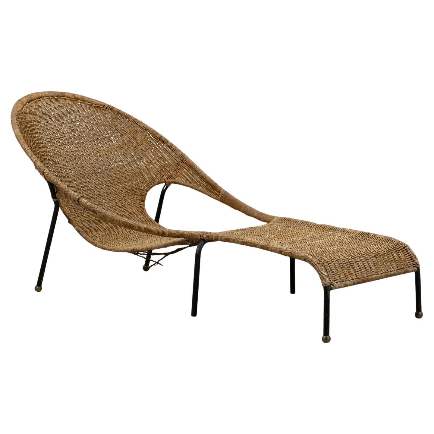 Francis Mair Wicker Chaise Lounge