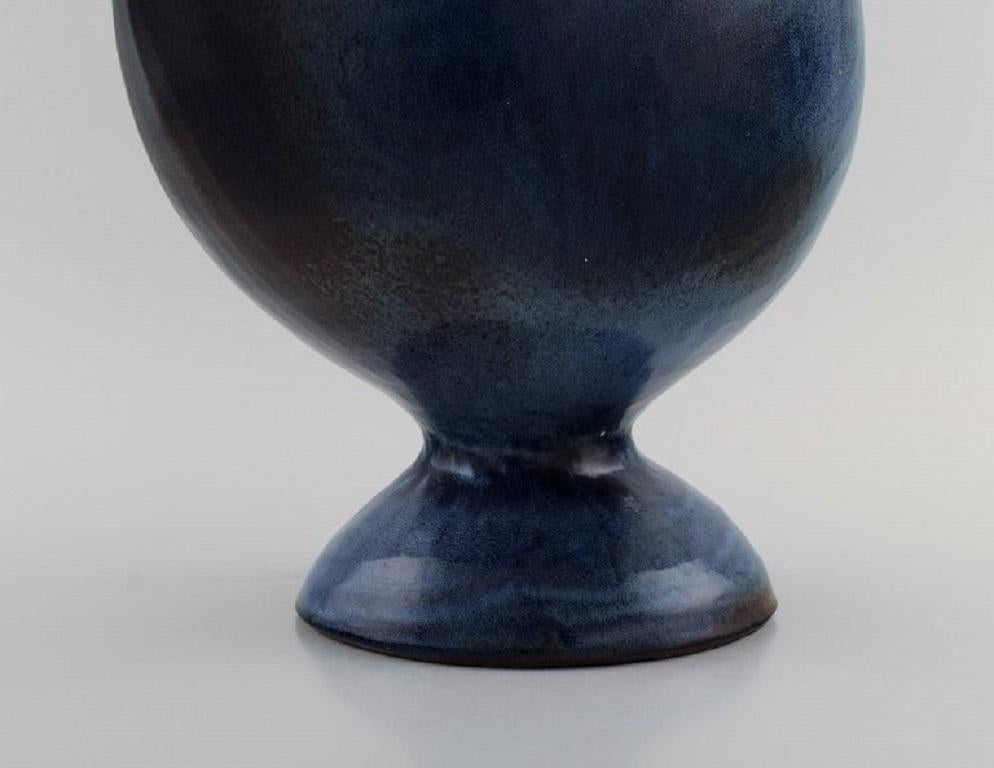 Glazed Francis Milici for Vallauris, Large Unique Vase, 1980s For Sale