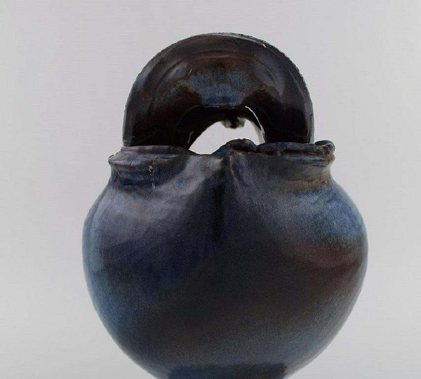Ceramic Francis Milici for Vallauris, Large Unique Vase, 1980s For Sale