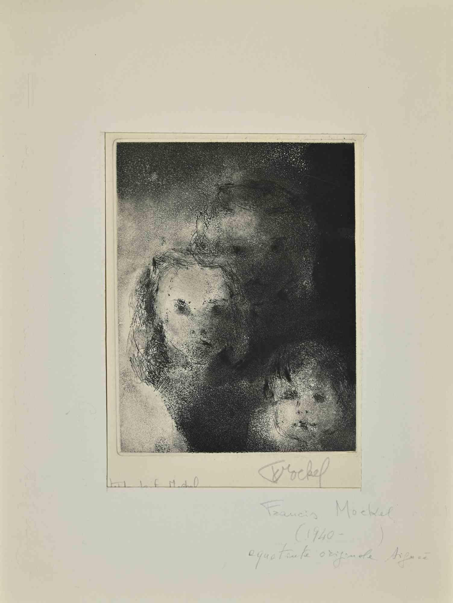 Portrait is an etching and aquatint realized by Francis Mockel in the 1970s.

Good conditions with slight foxing.

The artwork is realized through deft expressive strokes.