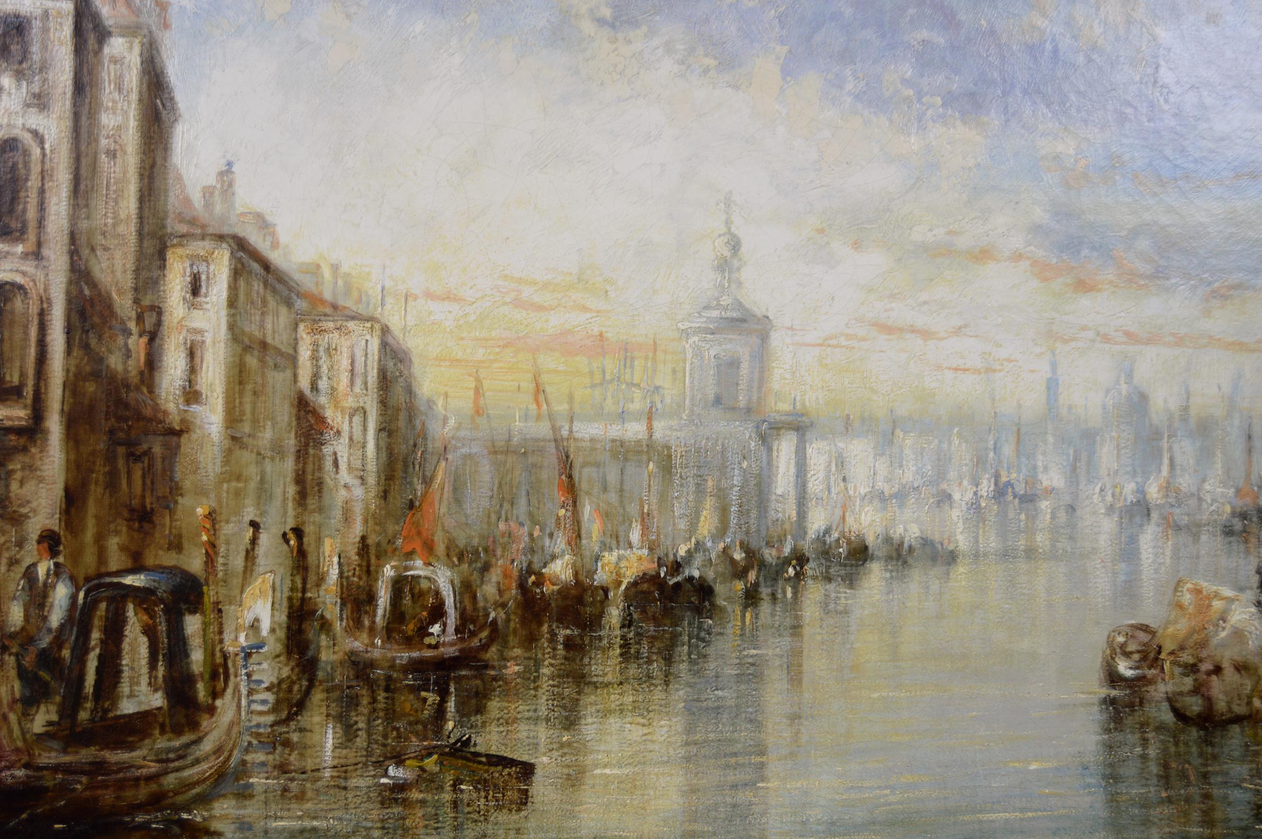 Francis Moltino
Italian, (1818-1888)	
Entrance to the Grand Canal, Venice
Oil on canvas
Image size: 23.75 inches x 35.75 inches
Size including frame: 31 inches x 43 inches

Francis or Frank Moltino was a marine painter born in Milan, Italy around
