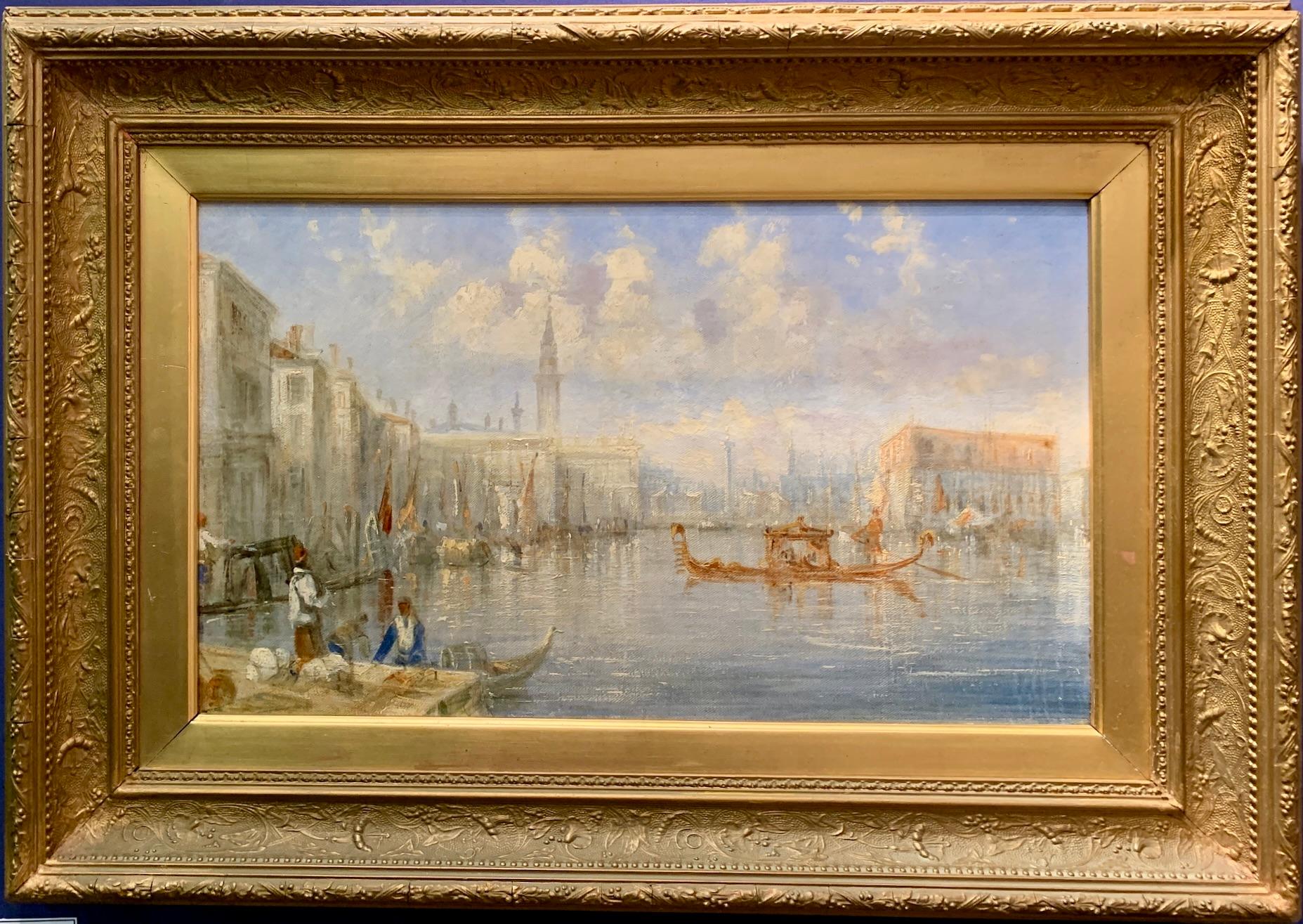 Francis Moltino Landscape Painting - Antique English 19th century View of Venice with St.Marks and the Grand Canal