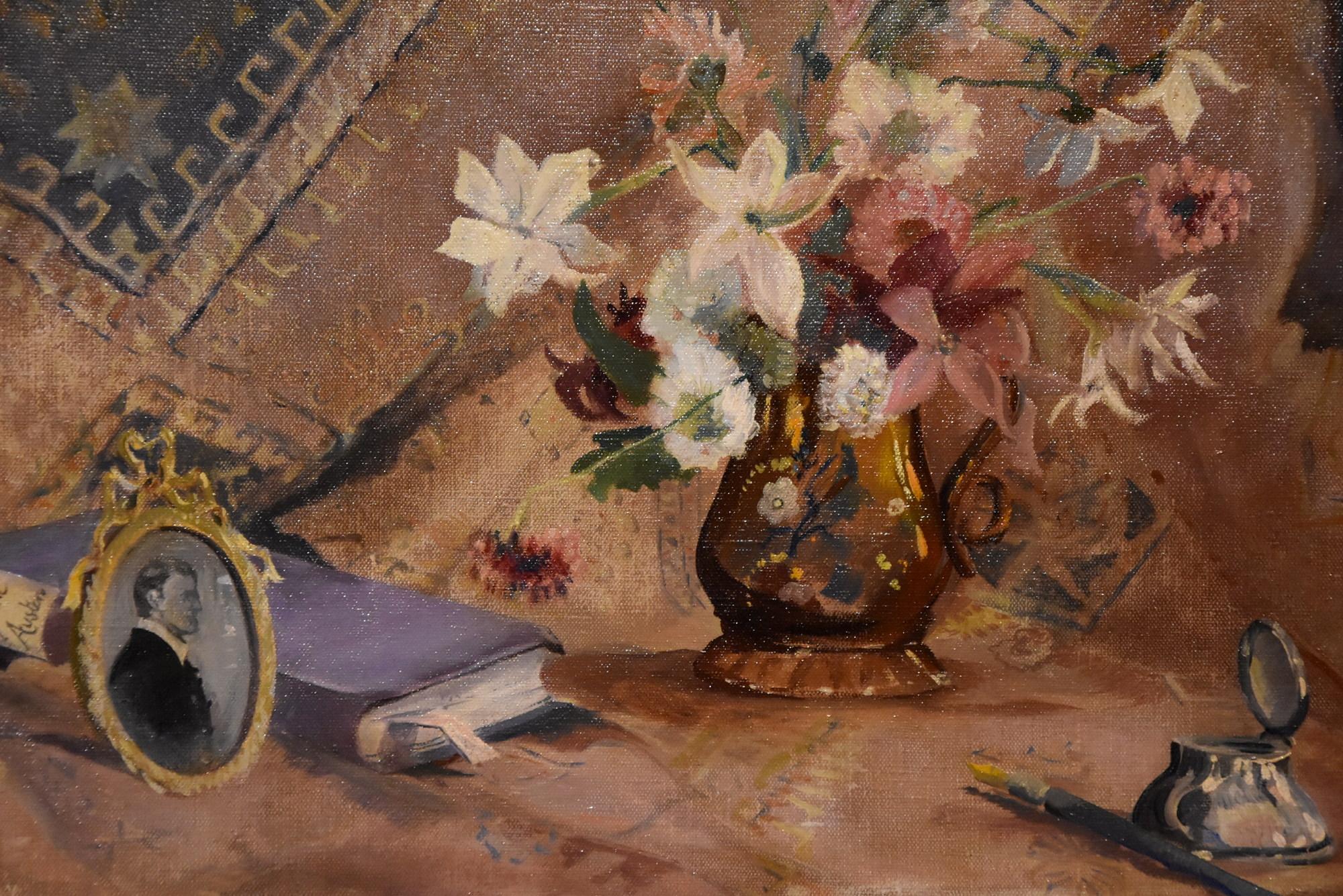 Ölgemälde von Francis Murray Russell Flint „Flowers and Lushe“ im Angebot 2