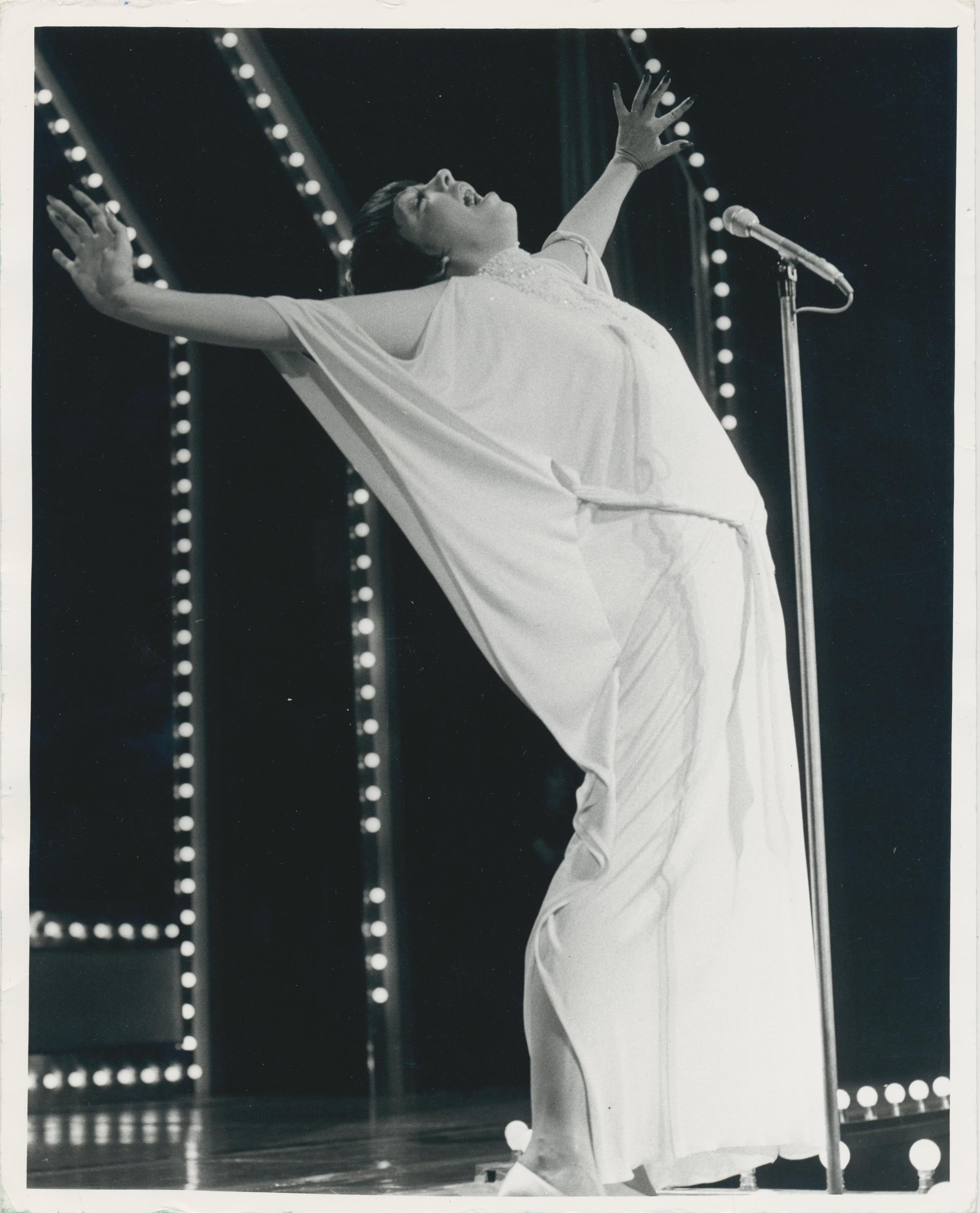 Francis Pelletan Black and White Photograph - Liza Minnelli, Iconic Stage Picture, unknown date